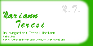 mariann tercsi business card